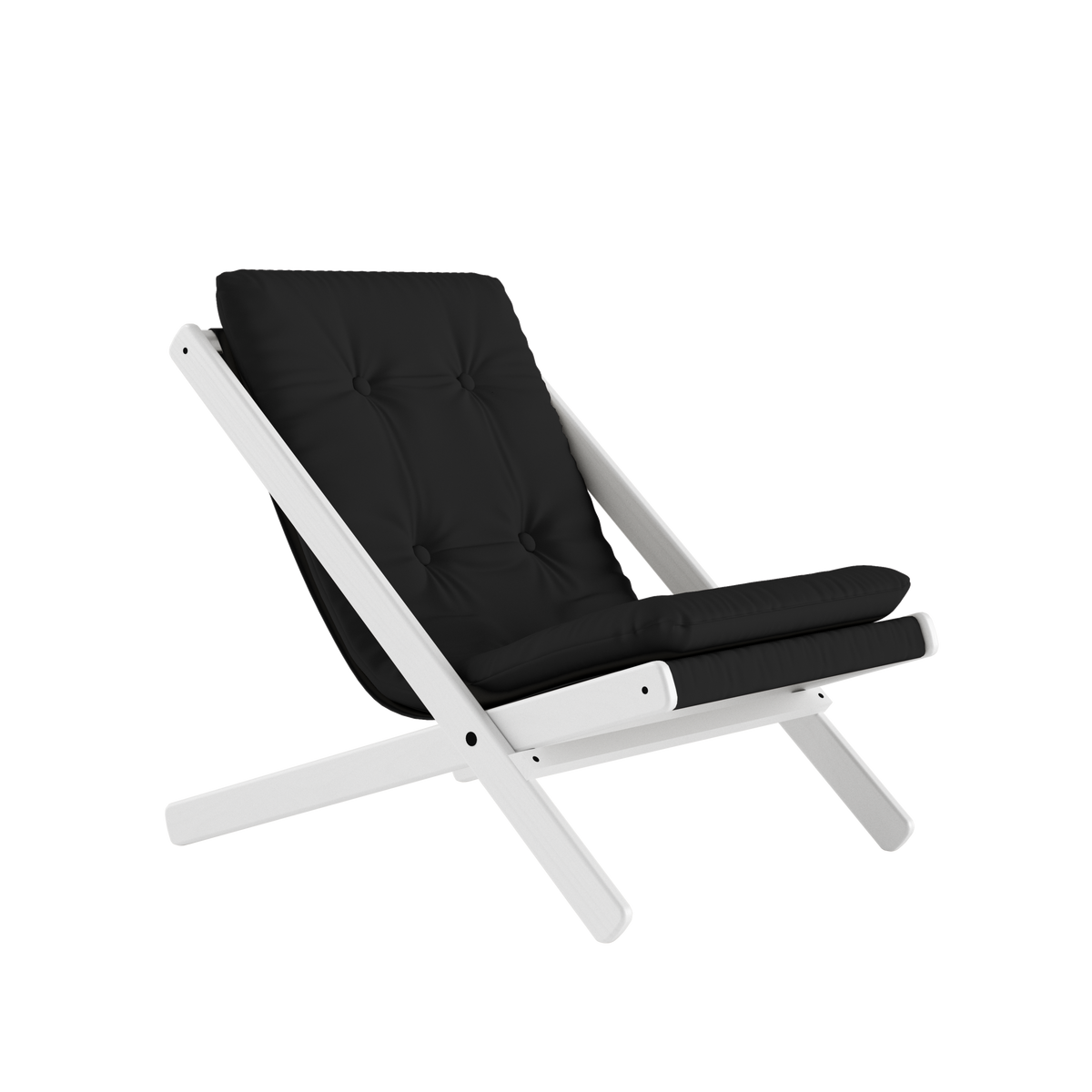 BOOGIE BLANC LAQUÉ HÊTRE AVEC MATELAS BOOGIE MAT GRIS FONCÉ