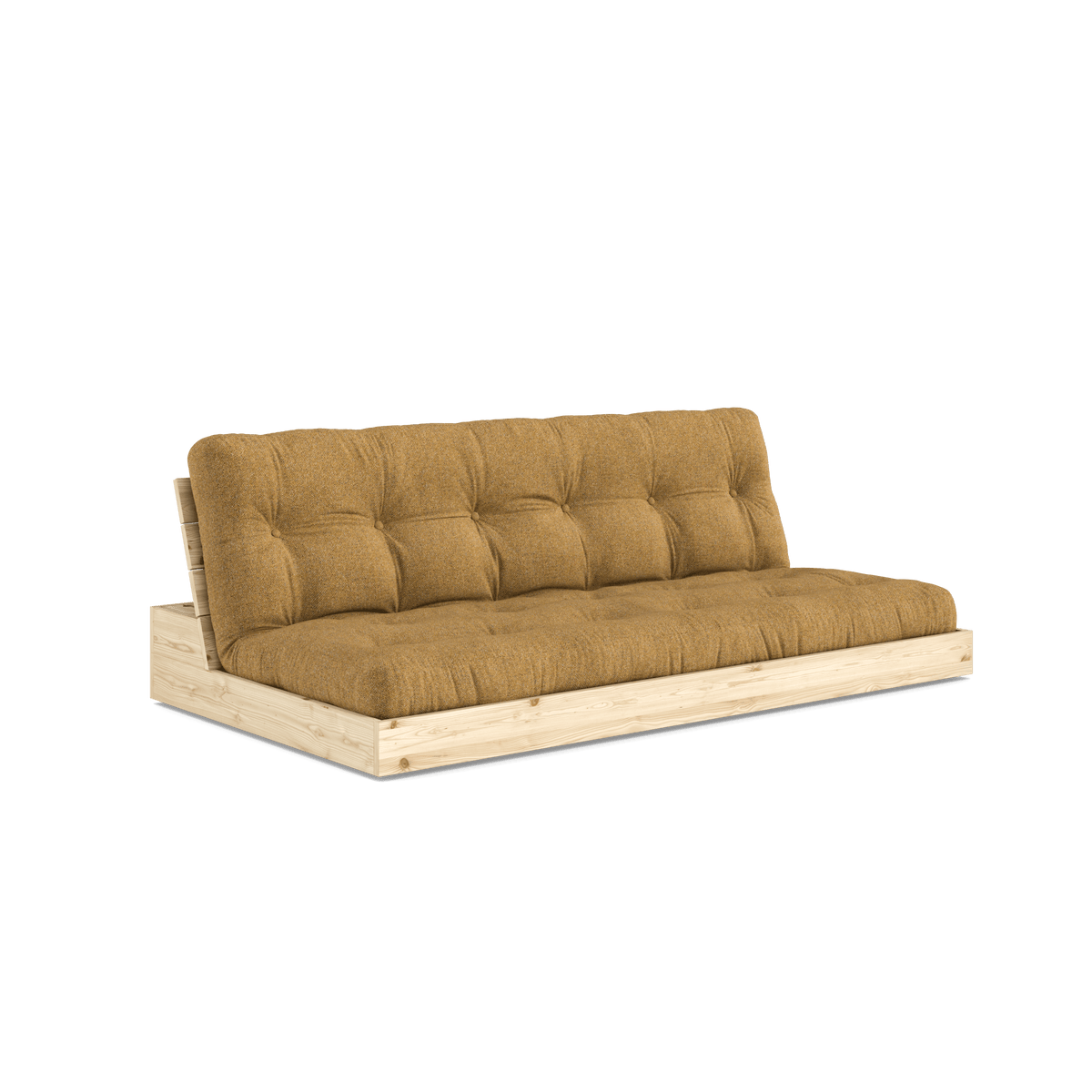 BASE CLEAR LACQUERED W. 5-LAYER MIXED MATTRESS GOLDEN OCHRE