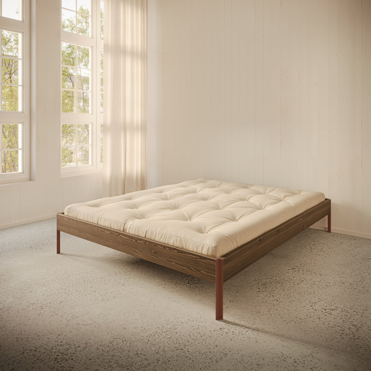 CORE BED CAROB BROWN TERRA RED 180X200