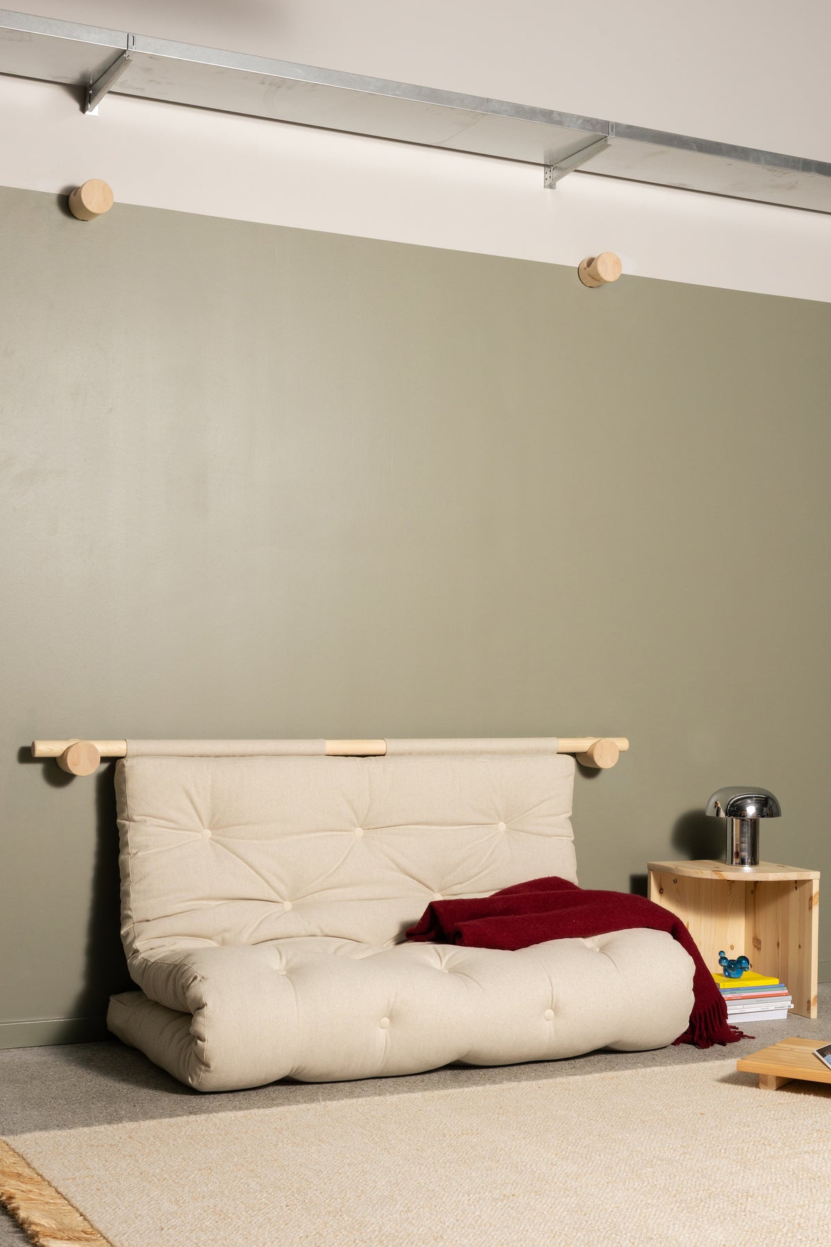 HOOKED RAW 135 x 200 W. BRAVO MATTRESS NATURAL