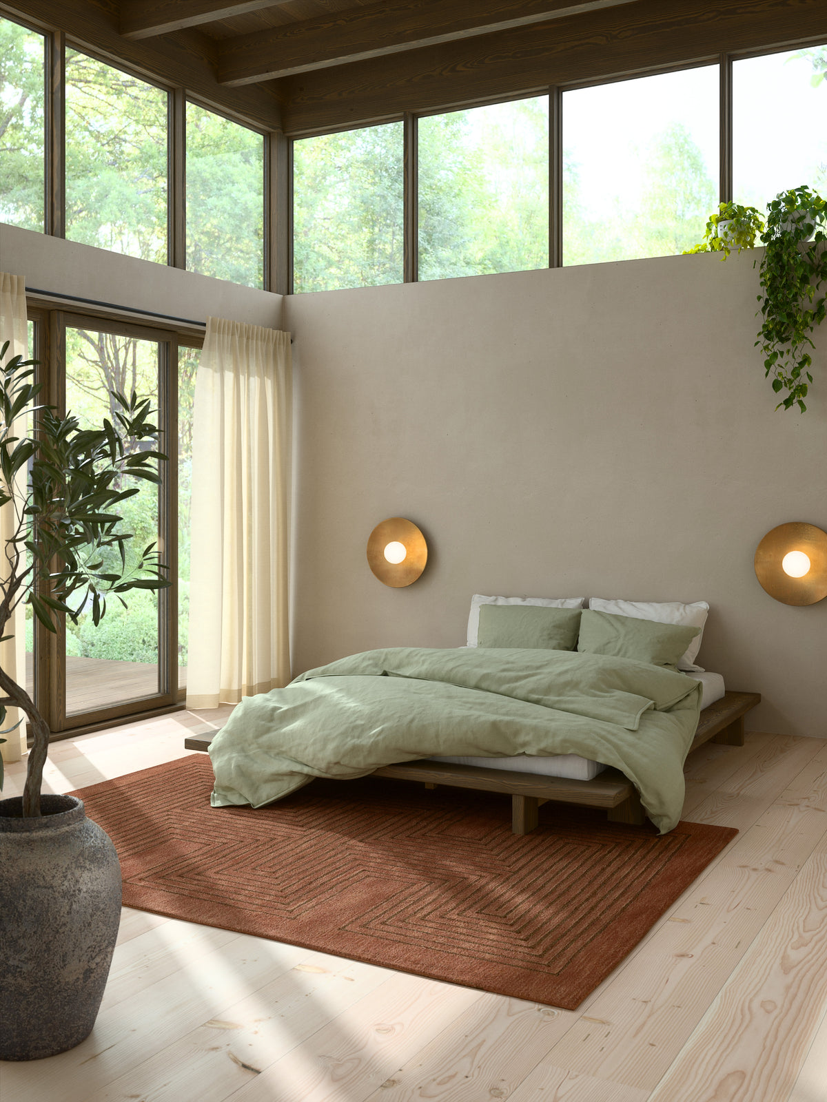 JAPAN BED CAROB BROWN 160 X 200