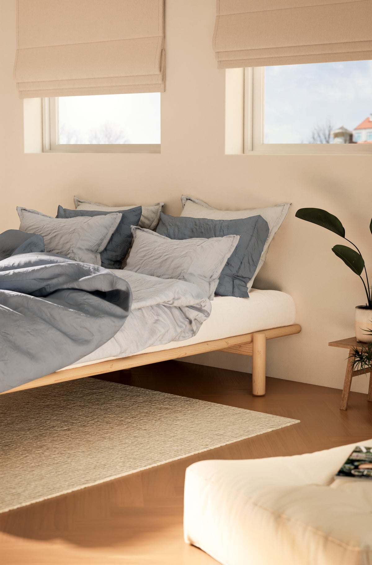 PACE BED CLEAR LACQUERED 140 X 200