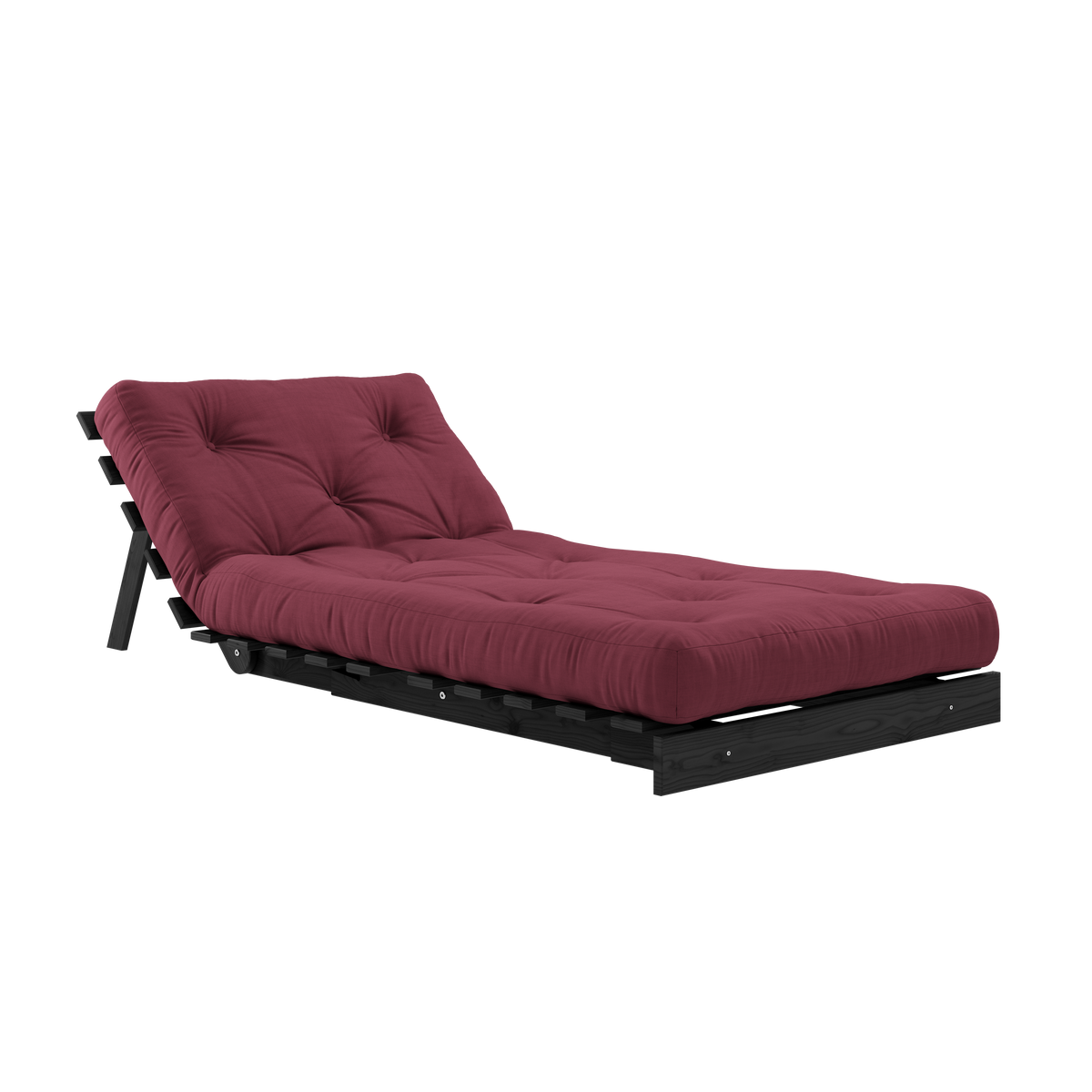ROOTS BLACK NIGHT LACQUERED 90 X 200 W. ROOTS MATTRESS BORDEAUX