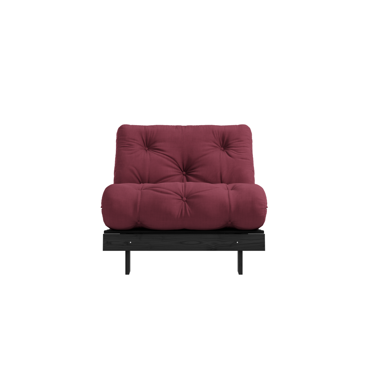 ROOTS BLACK NIGHT LACQUERED 90 X 200 W. ROOTS MATTRESS BORDEAUX
