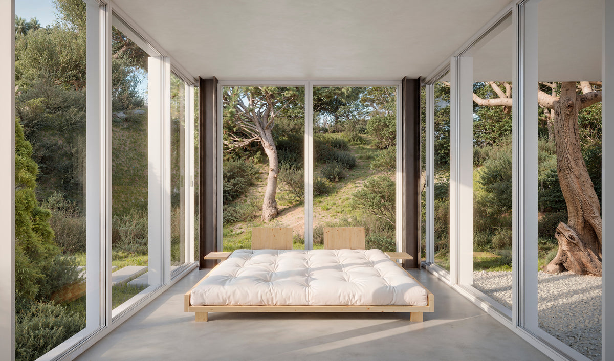 SOCIAL BED CLEAR LACQUERED 140 X 200