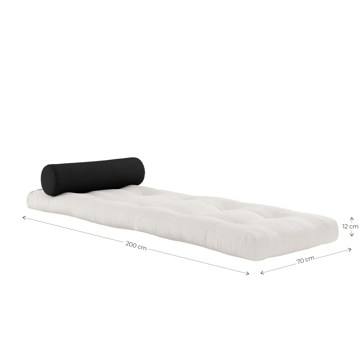 WRAP MOCCA W. 1 CUSHION DARK GREY