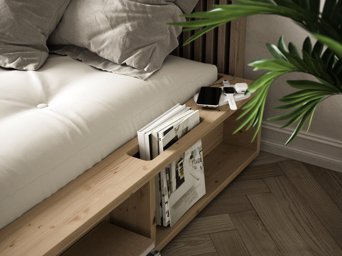 ZIGGY BED CLEAR LACQUERED 180 X 200