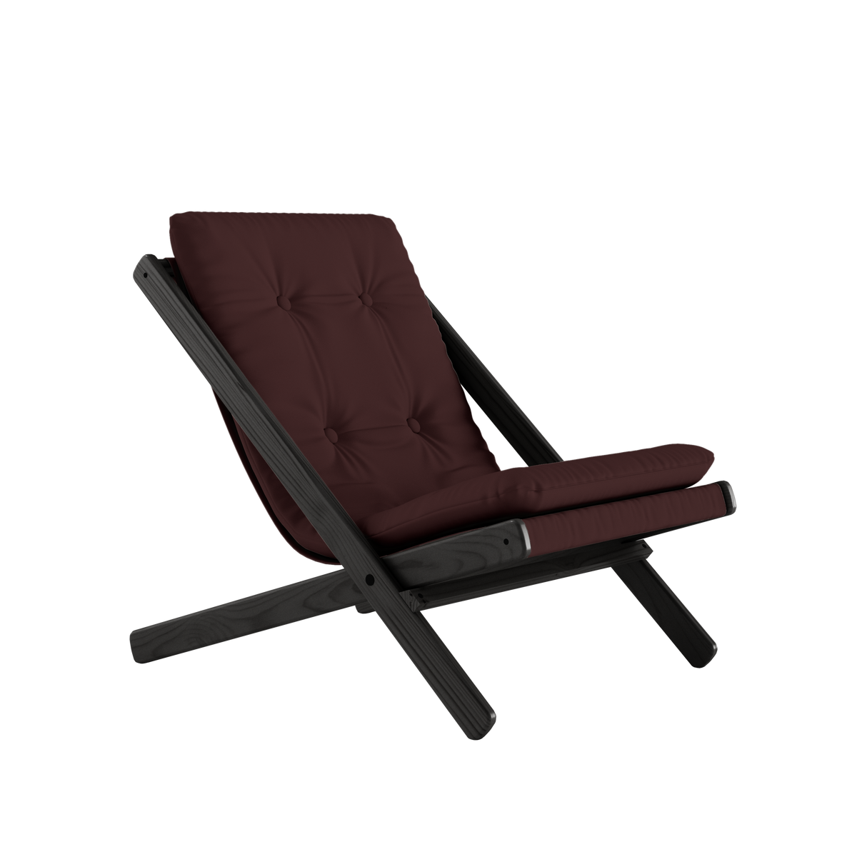 BOOGIE BLACK LACQUERED BEECH W. BOOGIE MATTRESS BROWN