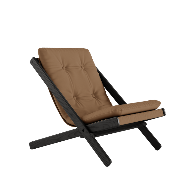BOOGIE BLACK LACQUERED BEECH W. BOOGIE MATTRESS MOCCA