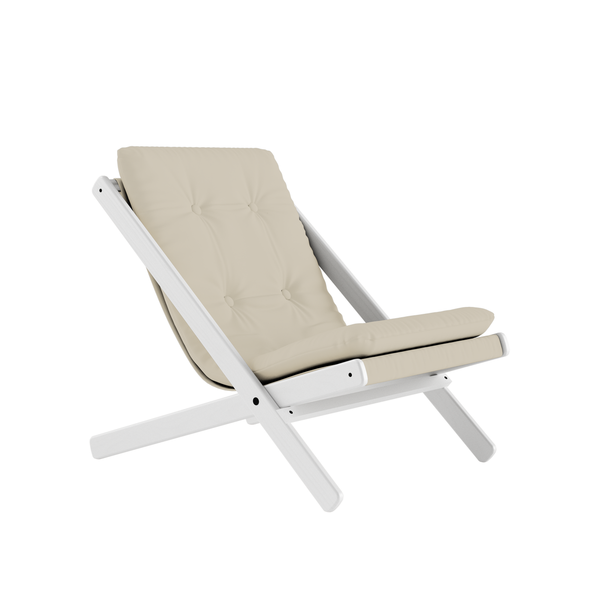 BOOGIE WHITE LACQUERED BEECH W. BOOGIE MATTRESS BEIGE
