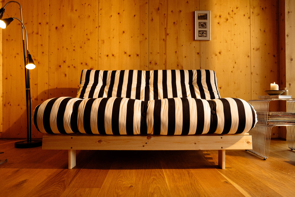 ROOTS RAW 140 X 200 W. ROOTS MATTRESS BLACK-WHITE