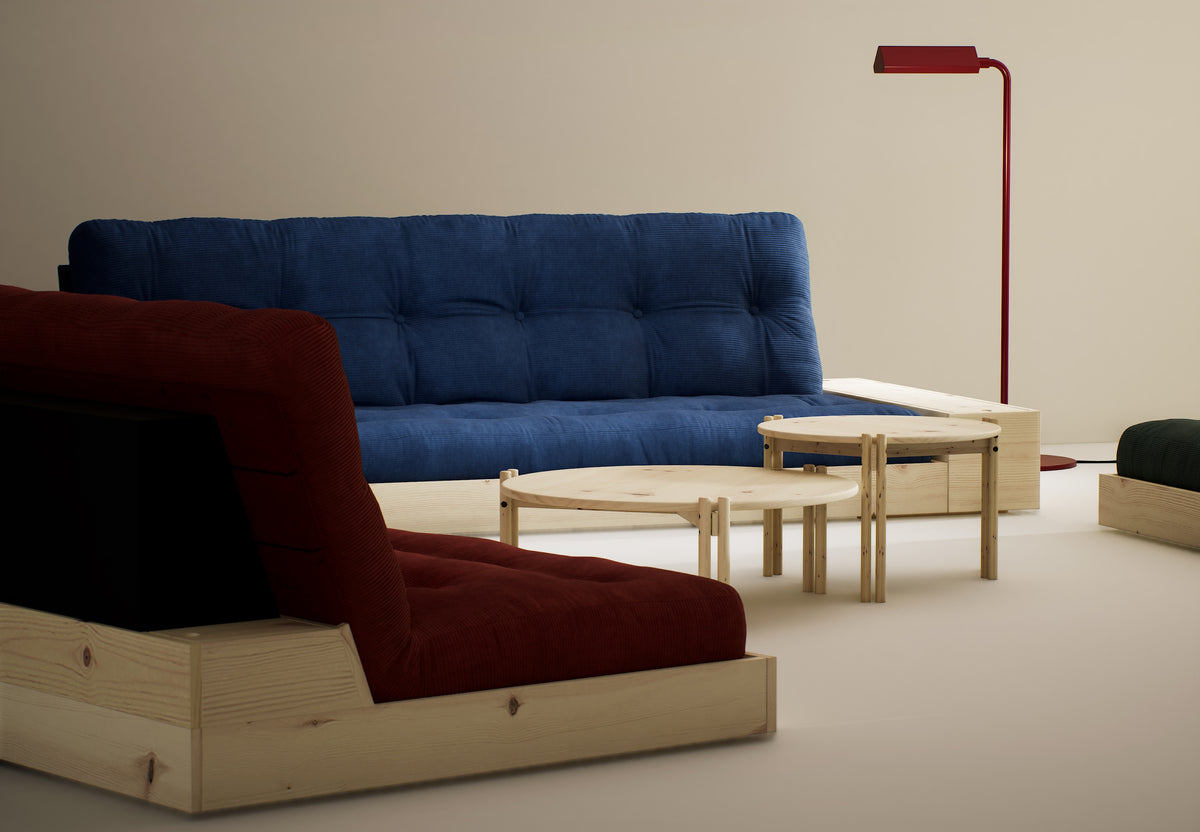 BASE CLEAR LACQUERED W. 5-LAYER MIXED MATTRESS GOLDEN OCHRE