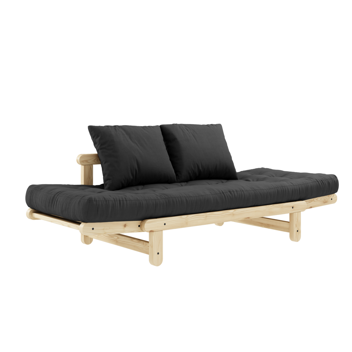 BEAT CLEAR LACQUERED W. BEAT MATTRESS SET DARK GREY