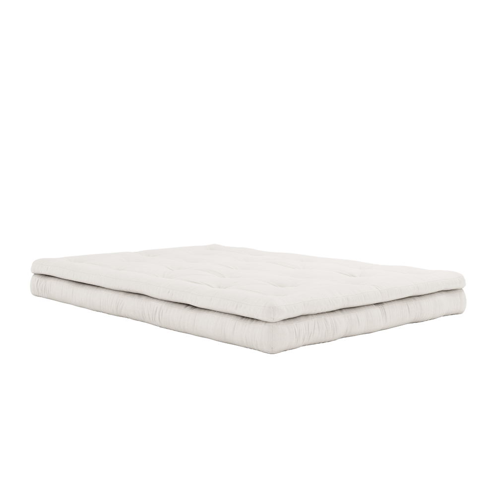 BUCKLE-UP SOFA NATUREL AVEC 3 CEINTURES EN CUIR MARRON