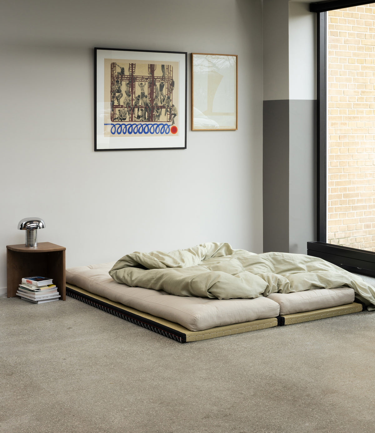 CHICO BLÉ BEIGE AVEC 2 TATAMIS 80 X 200 AVEC 2 CHAMBRES ENSEMBLE MATELAS CHICO BLÉ BEIGE