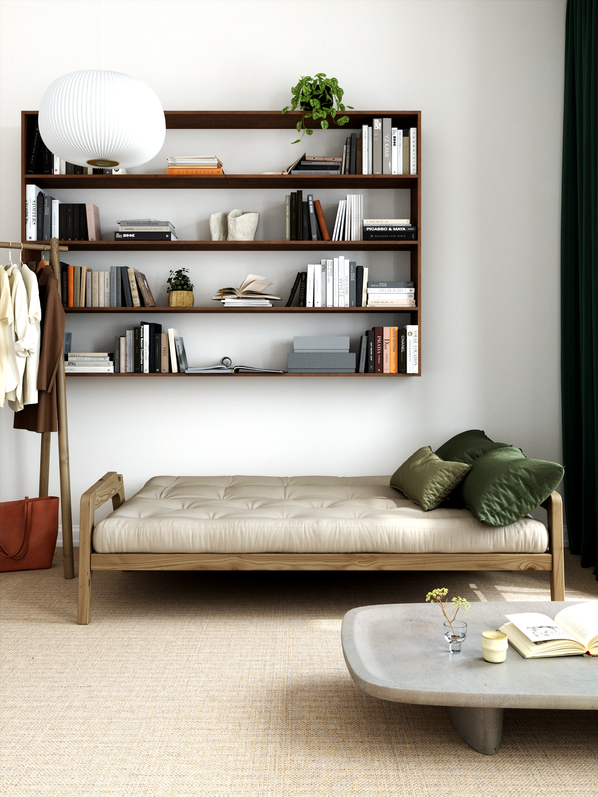 GRAB CLEAR LACQUERED W. 5-LAYER MIXED MATTRESS CLAY BROWN