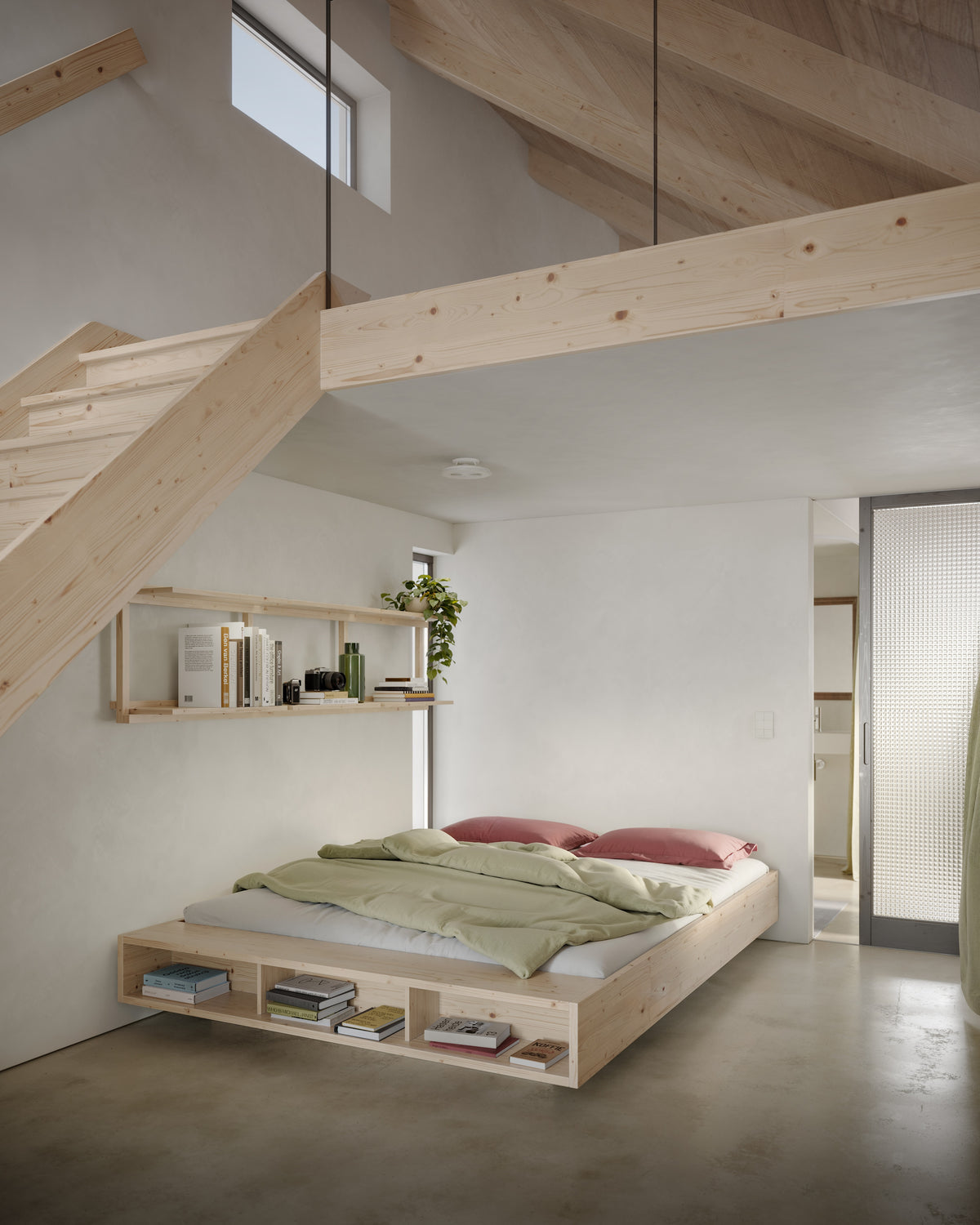 GROOVE SHELVING WIDE RAW