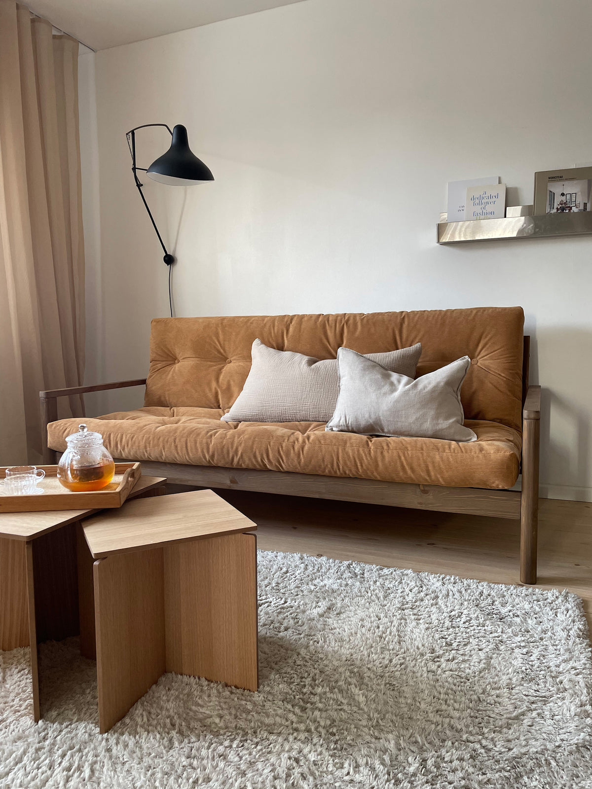 KNOB CAROB BROWN W. 5-LAYER MIXED MATTRESS CLAY BROWN