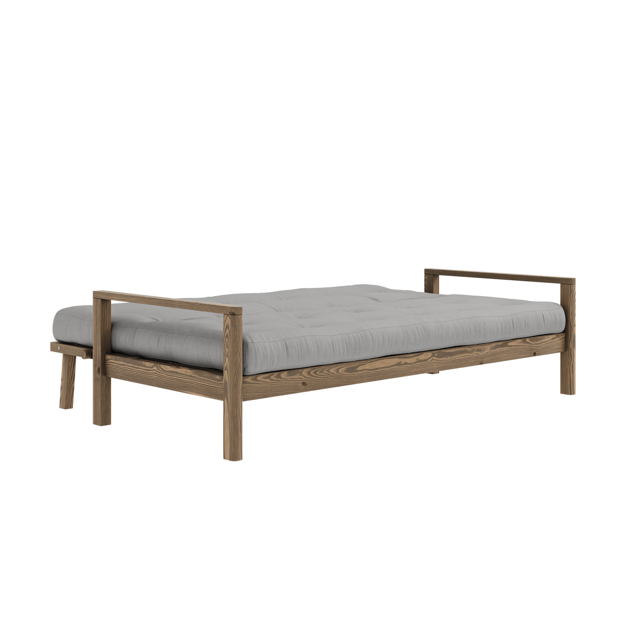 KNOB CAROB BROWN W. 5-LAYER MIXED MATTRESS GREY