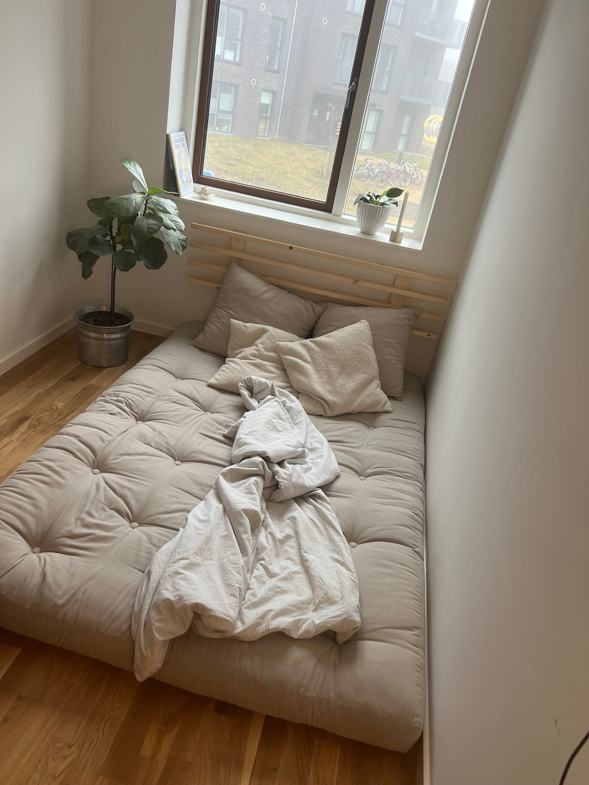 SHIN SANO CLEAR LACQUERED W. SHIN SANO MATTRESS SET OLIVE GREEN